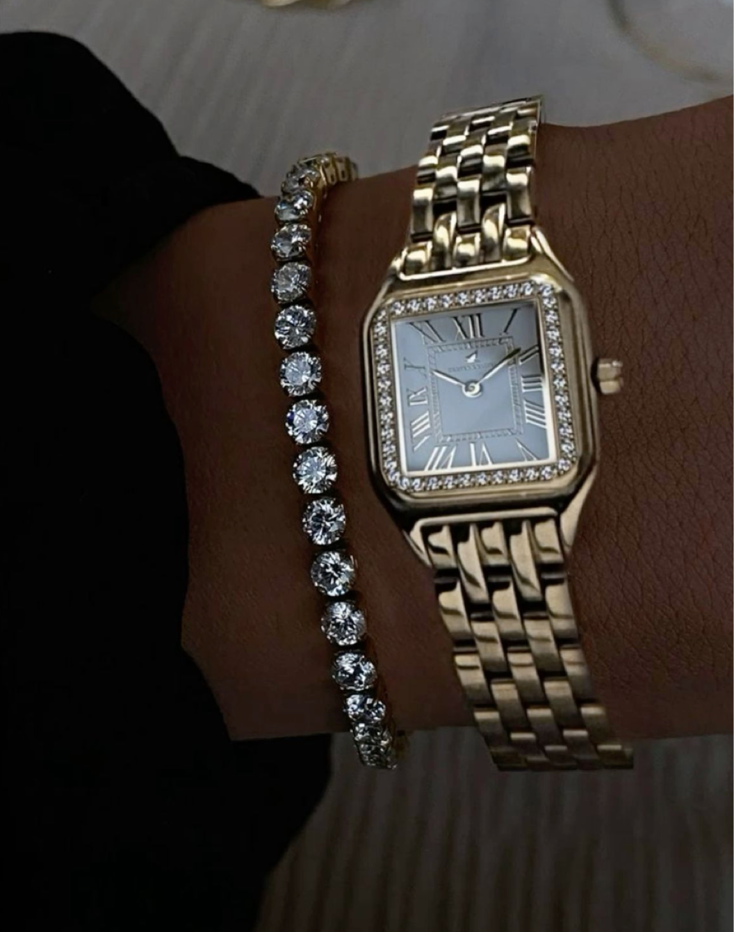 Seen Gold Classic Tennis Bracelet