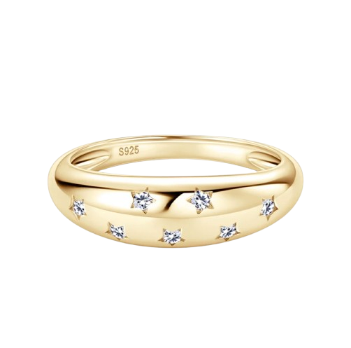 Starry Nights Dome Gold Ring