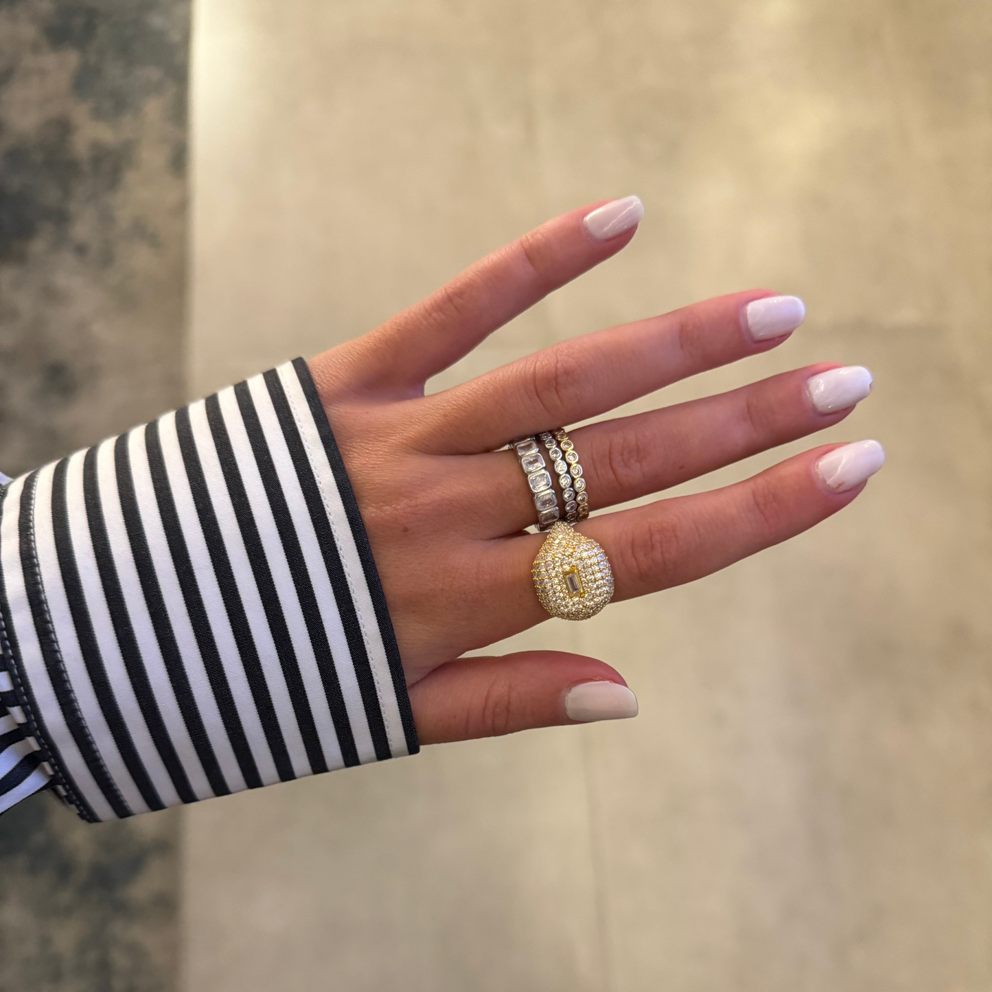 Bezel Baguette Ring