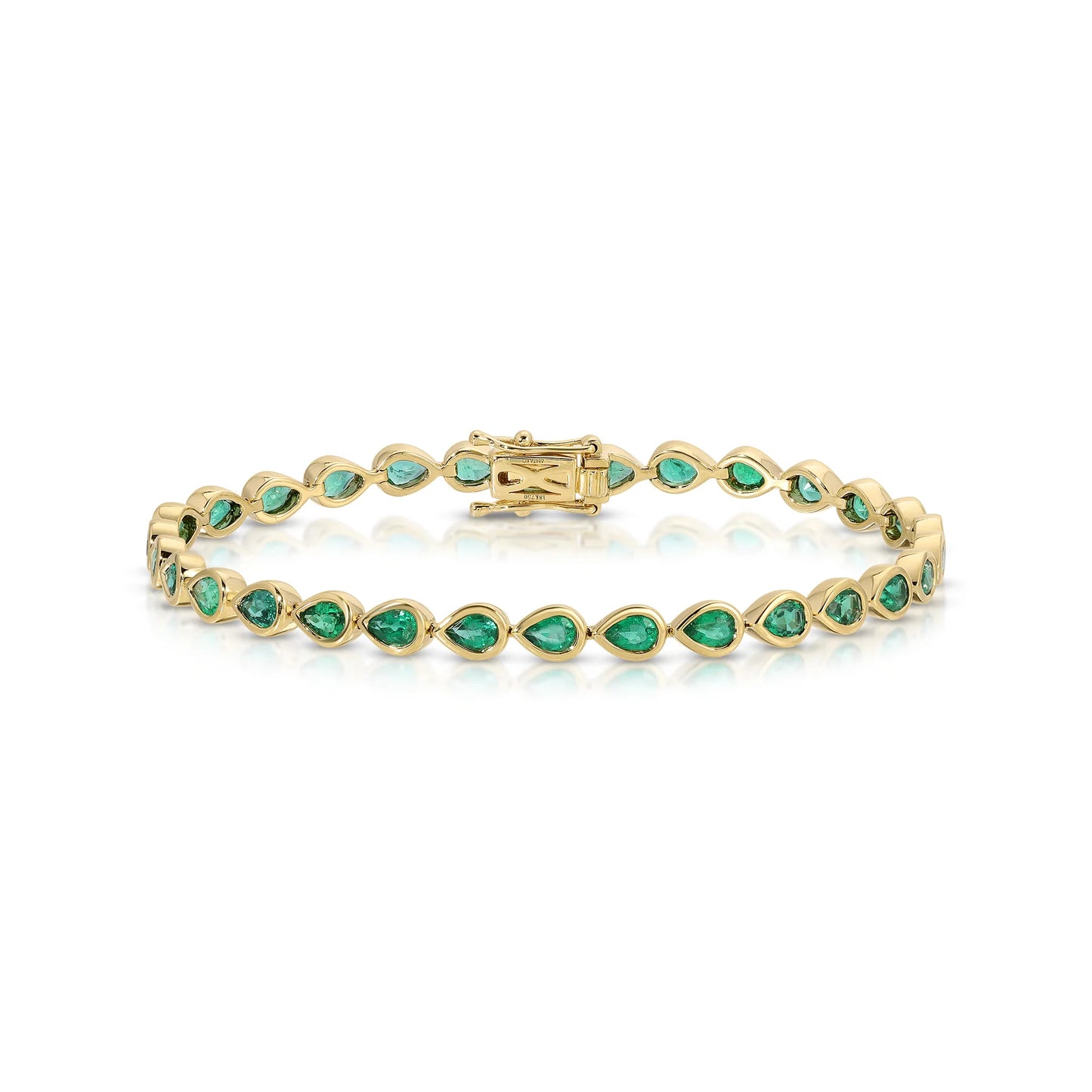 Ely Tear Drop Green Bracelet