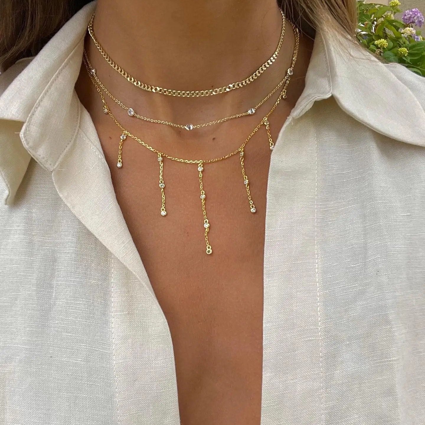 Tassel Long Short Necklace